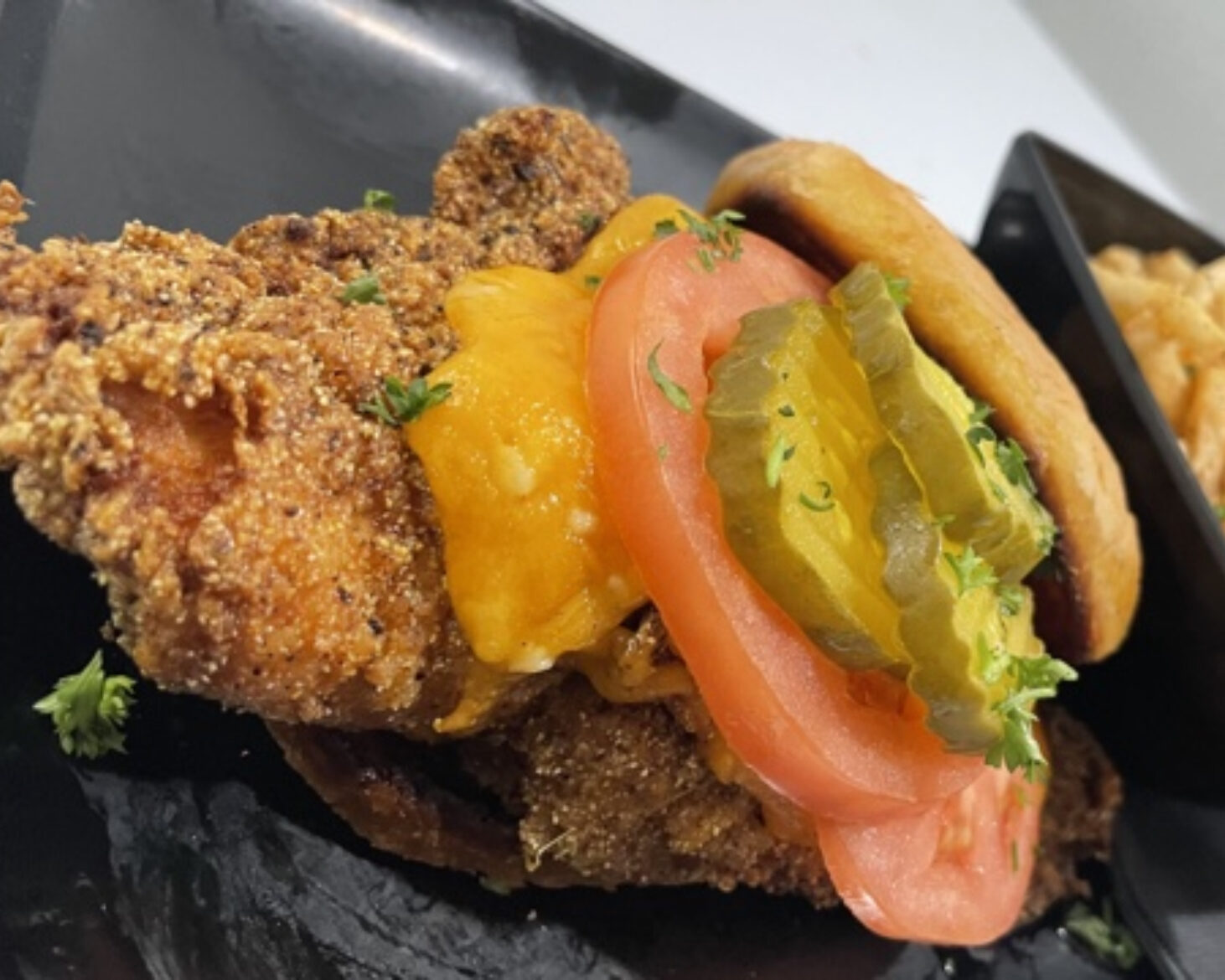 Catfish Filet Sandwich at Fin and Feathers