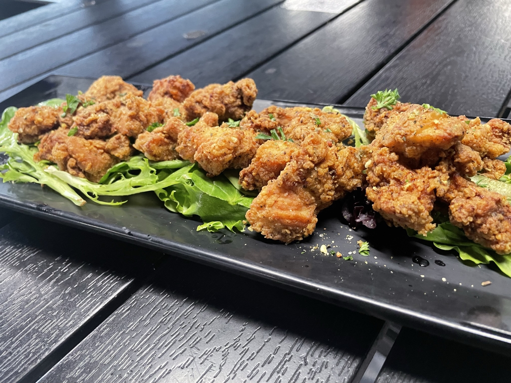 Chicken Thigh Nuggets at Fin and Feathers