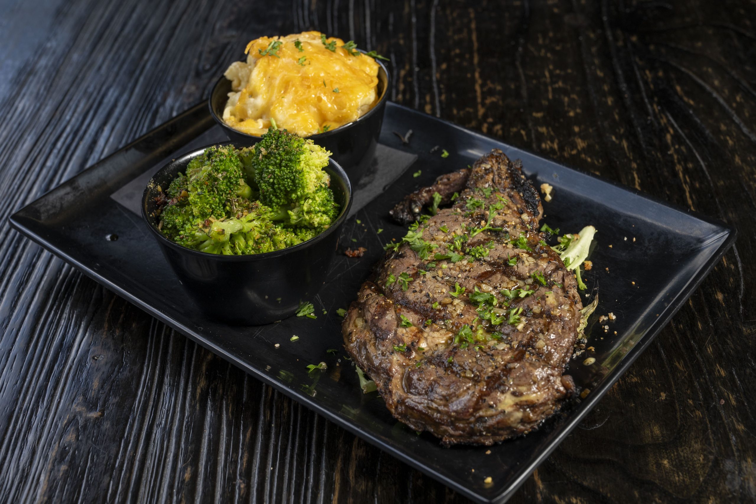 Marinated Malibu Ribeye at Fin and Feathers